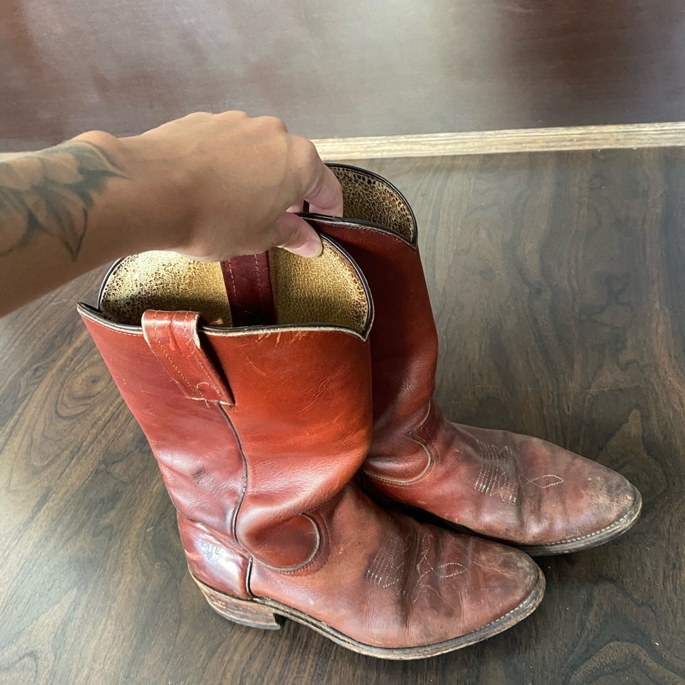 Frye Rustic Red Leather Western Boots